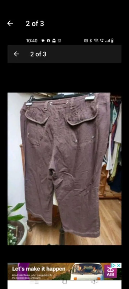 New look inspire 3/4 length brown trousers. Plus s - Image 2