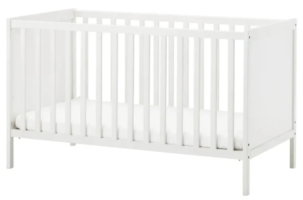 IKEA SUNDVIK Cot Bed with SKÖNAST Mattress - Image 1