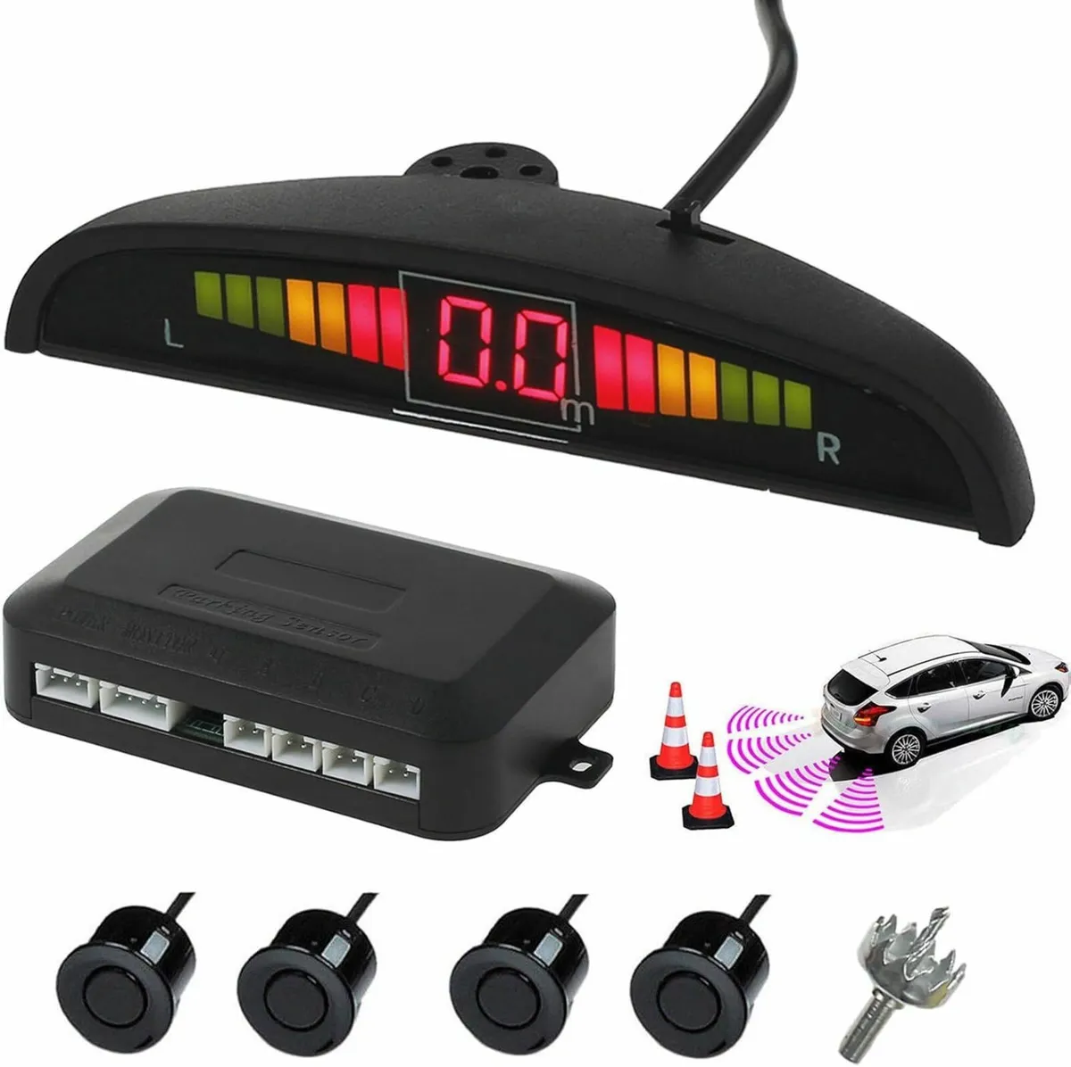 Rear Reversing Car Parking Sensors 4 Sensors Kit A