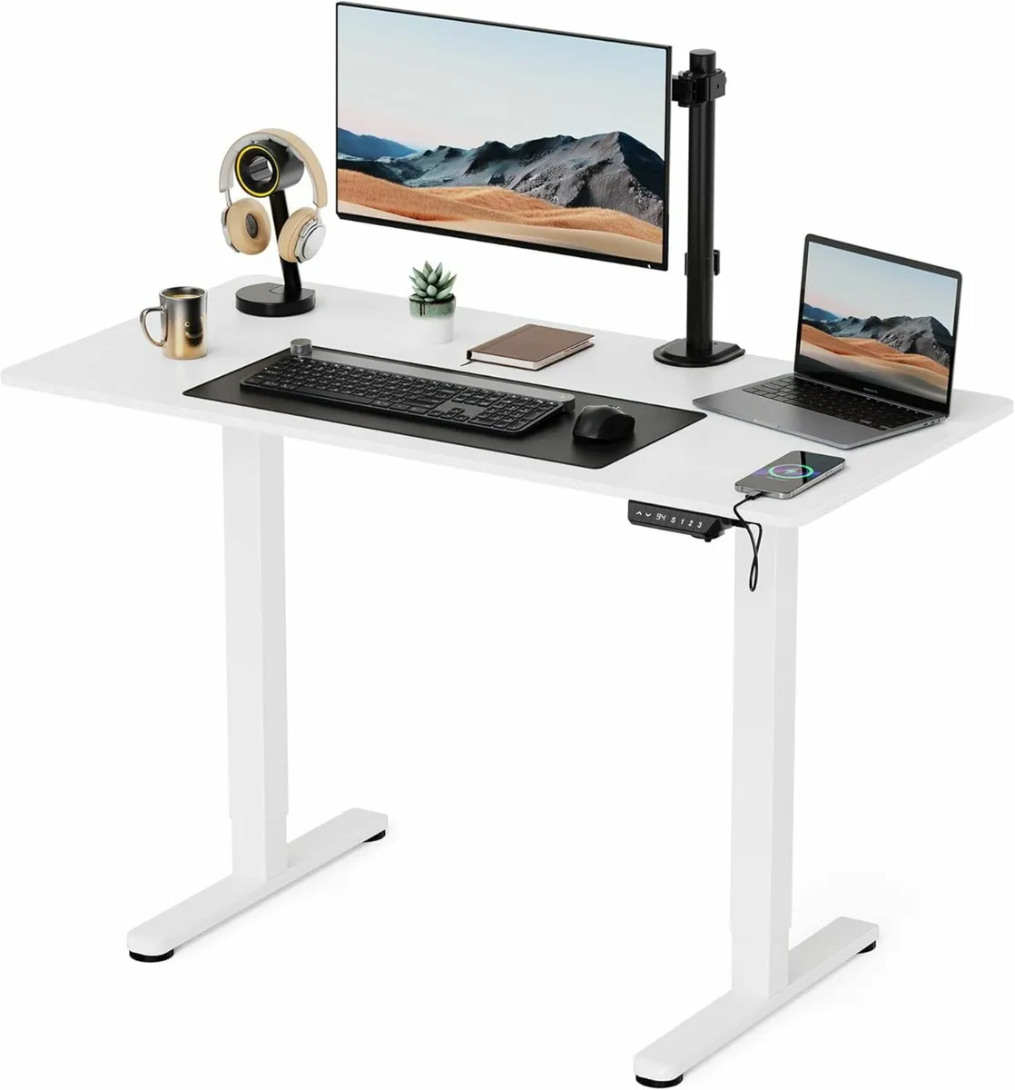 Electric Standing Desk Height Adjustable 120x60cm - Image 1