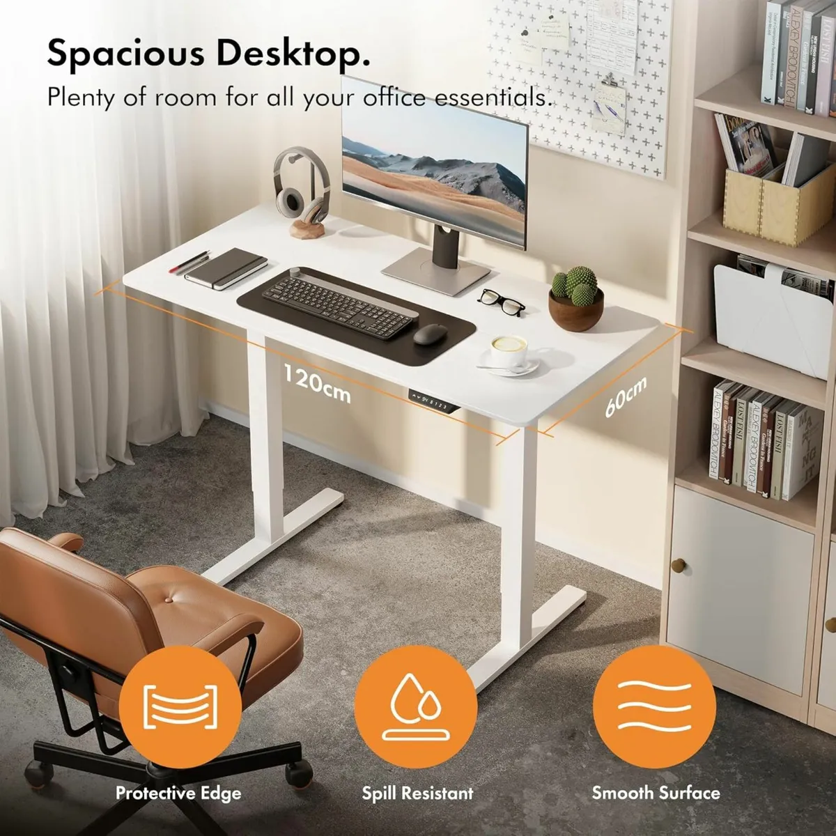 Electric Standing Desk Height Adjustable 120x60cm - Image 4