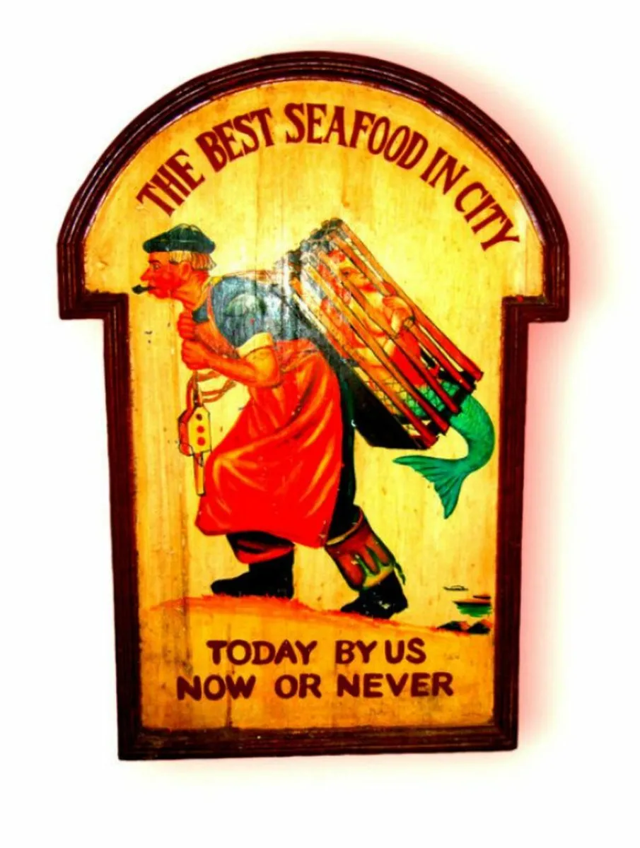 Large Vintage Wooden Sign - Image 4