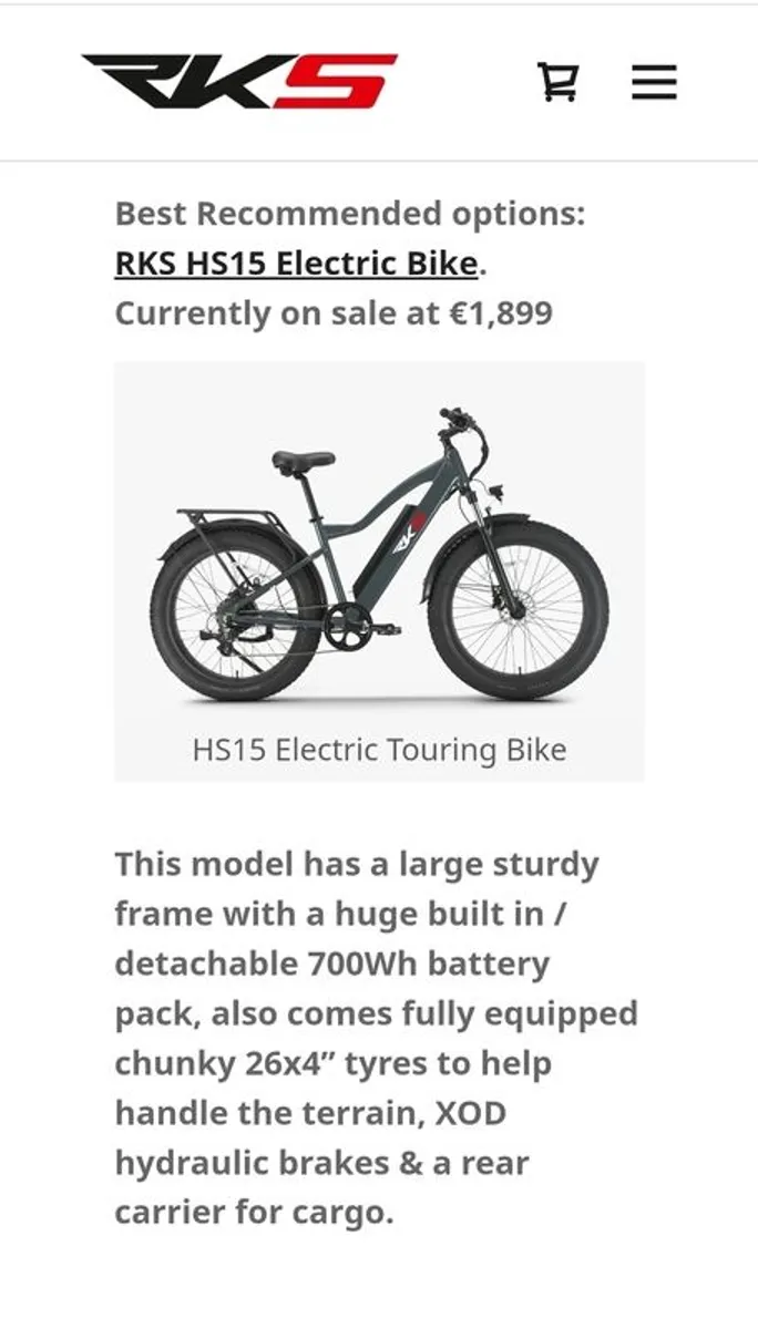 RKS HS15 Electric Bike - Image 3