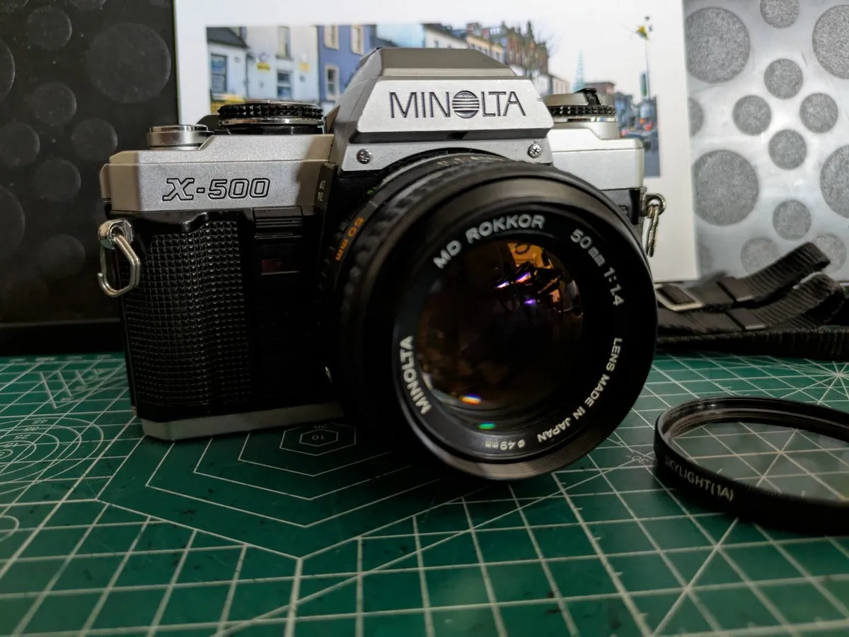 Minolta x500 film SLR camera + Rokkor 50mm 1.4💥 - Image 1