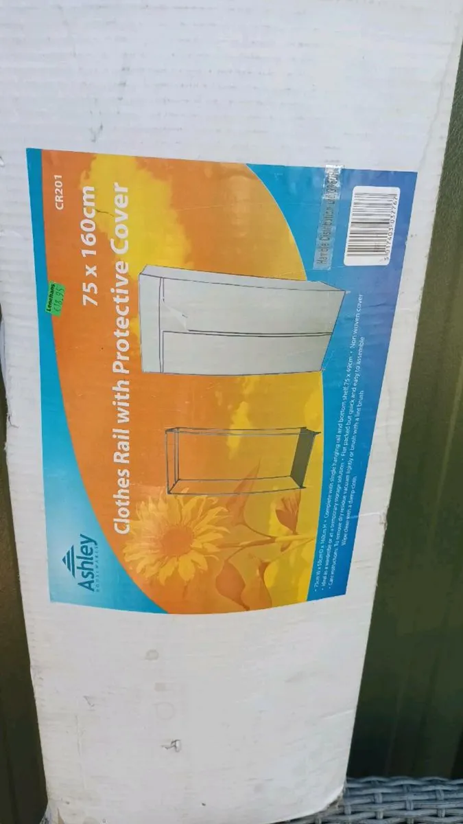 Clothes rail with protective cover, never used D18 - Image 2