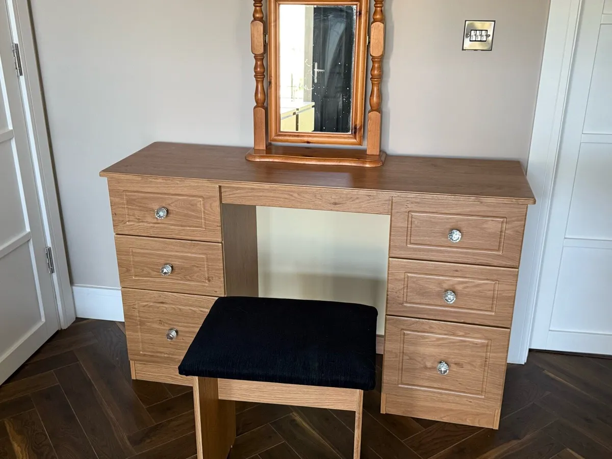 Dressing Table, Mirror and Stool - Image 1