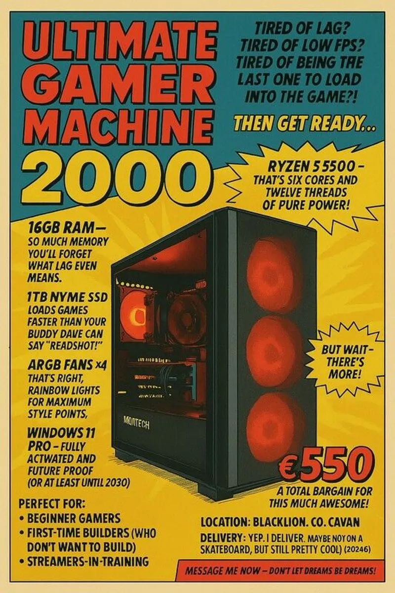 Brand New Gaming PC  Ryzen 5 + RX 580 8GB  RGB Build - Image 2