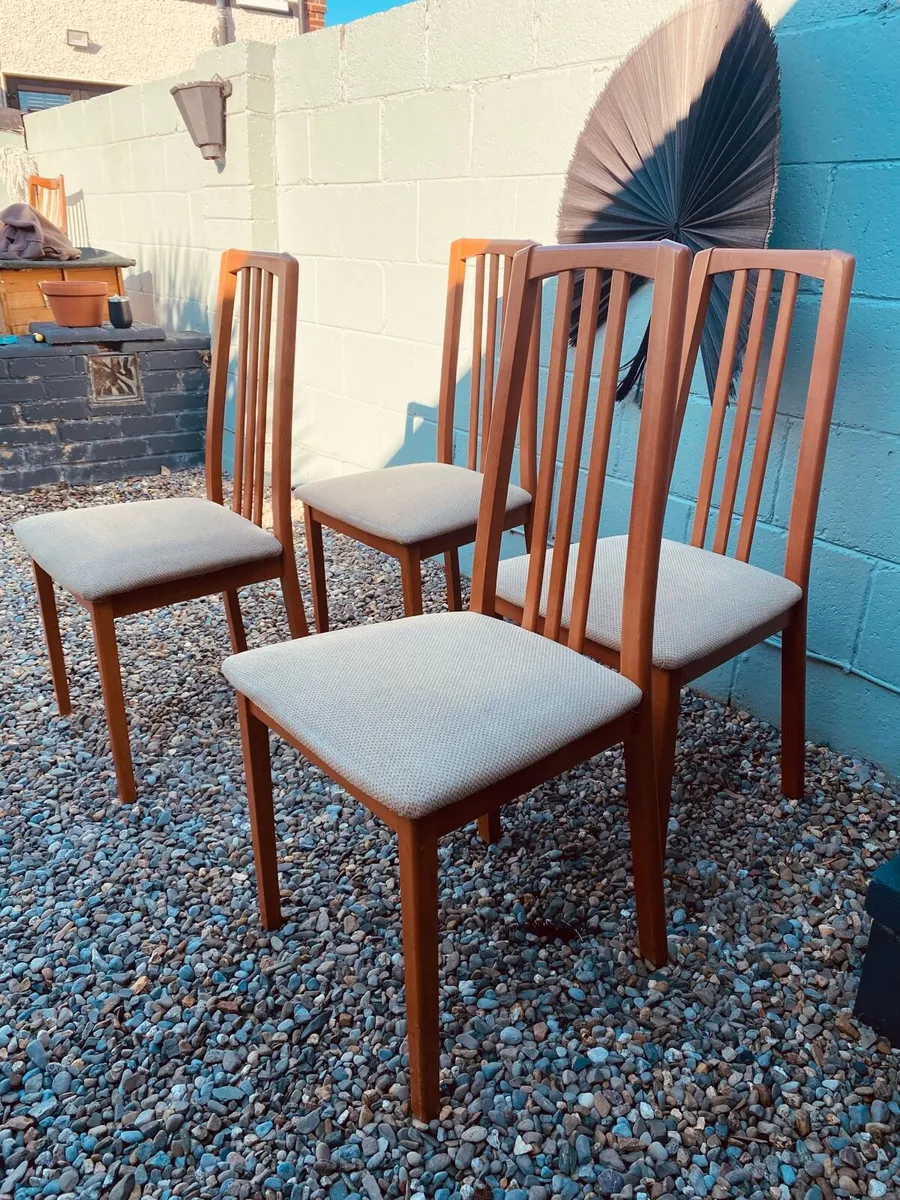 Mid Century Dining Chairs x 4 - Image 3
