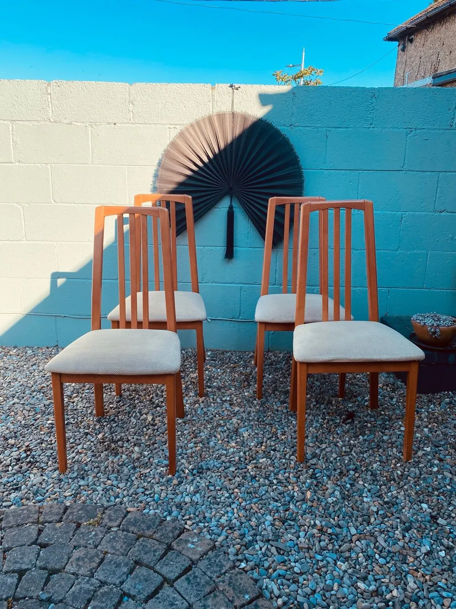 Mid Century Dining Chairs x 4 - Image 4