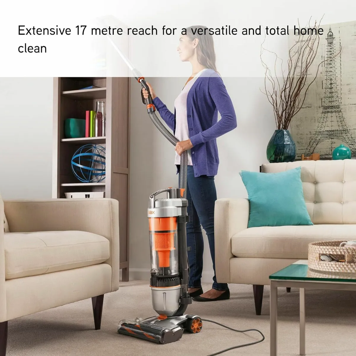 Air Stretch Upright Vacuum CleanerOver 17m Reach - Image 4