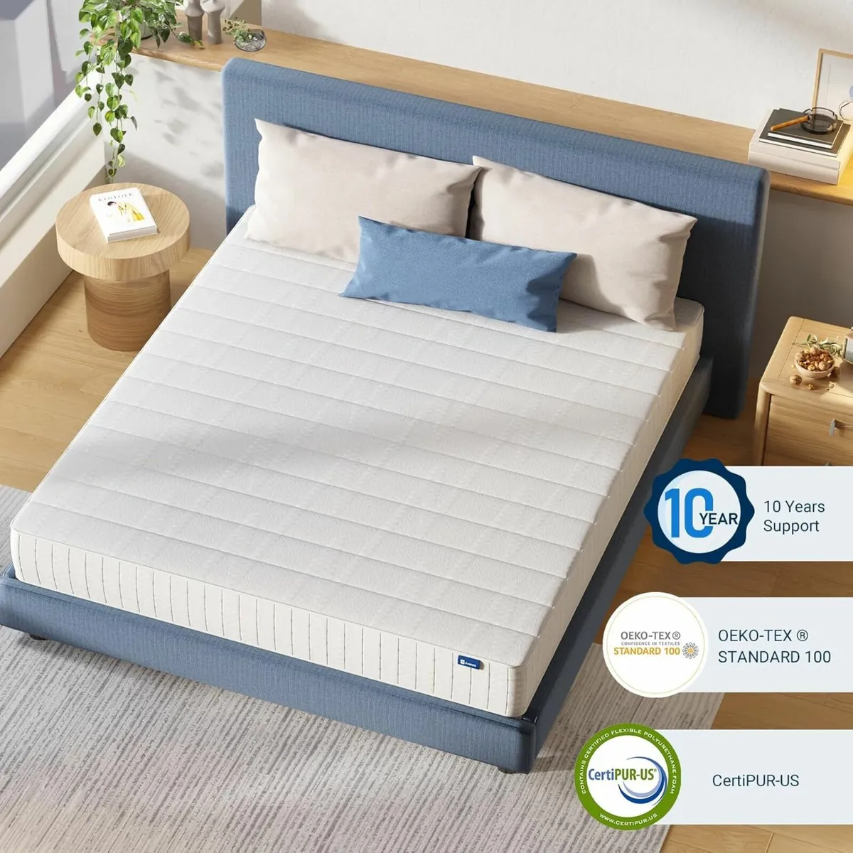 Medium Firm Feel Single Mattress 90x190x25cm - Image 3