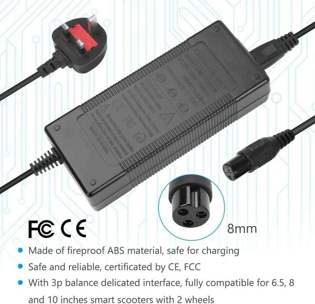 Scooter Charger Power Adapter Hoverboard Charger - Image 2