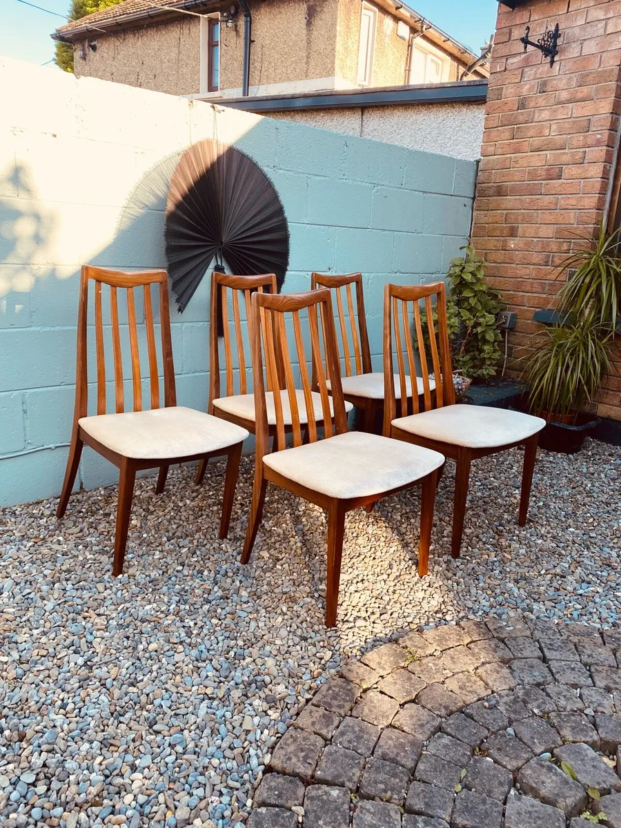 Mid Century GPlan Dining Chairs x 5 - Image 2