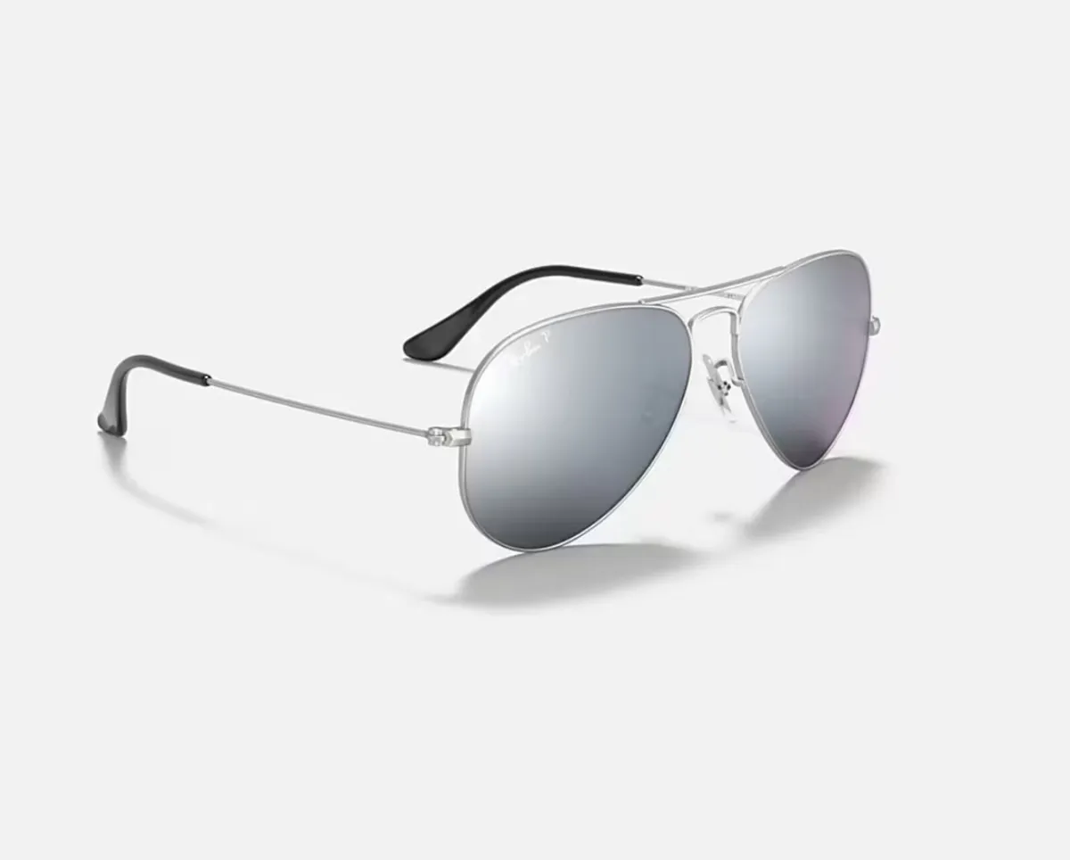 Ray-Ban Polarised Mirror Aviator Sunglasses - Image 2
