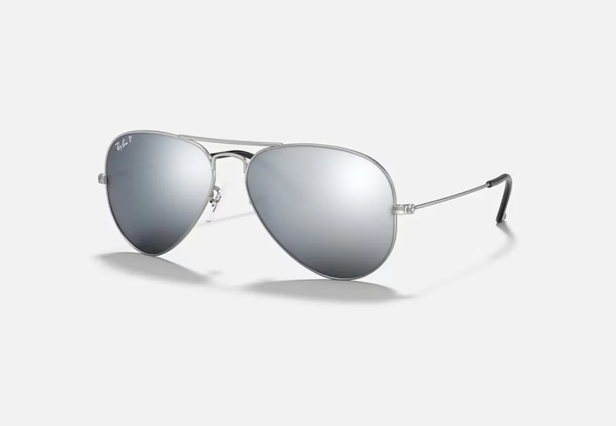 Ray-Ban Polarised Mirror Aviator Sunglasses - Image 3