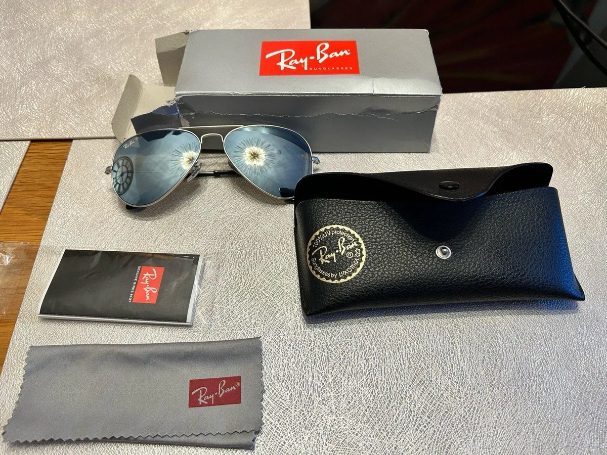 Ray-Ban Polarised Mirror Aviator Sunglasses - Image 1