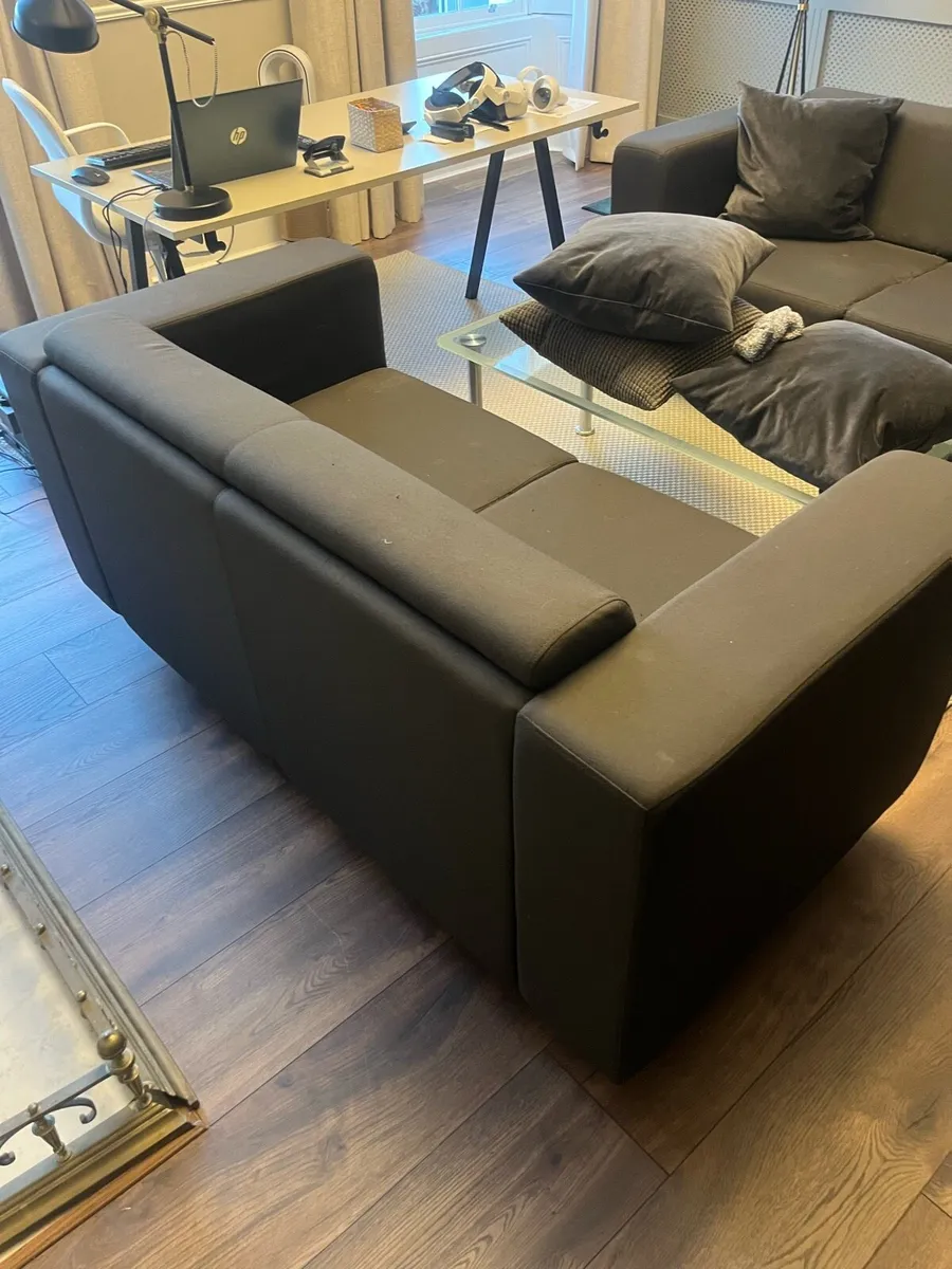 Couch and glass table for sale - Image 4