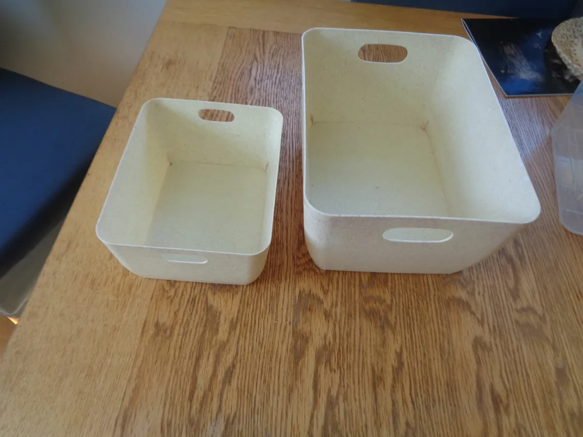 Plastic Storage Containers x 2 for Sale - Image 1