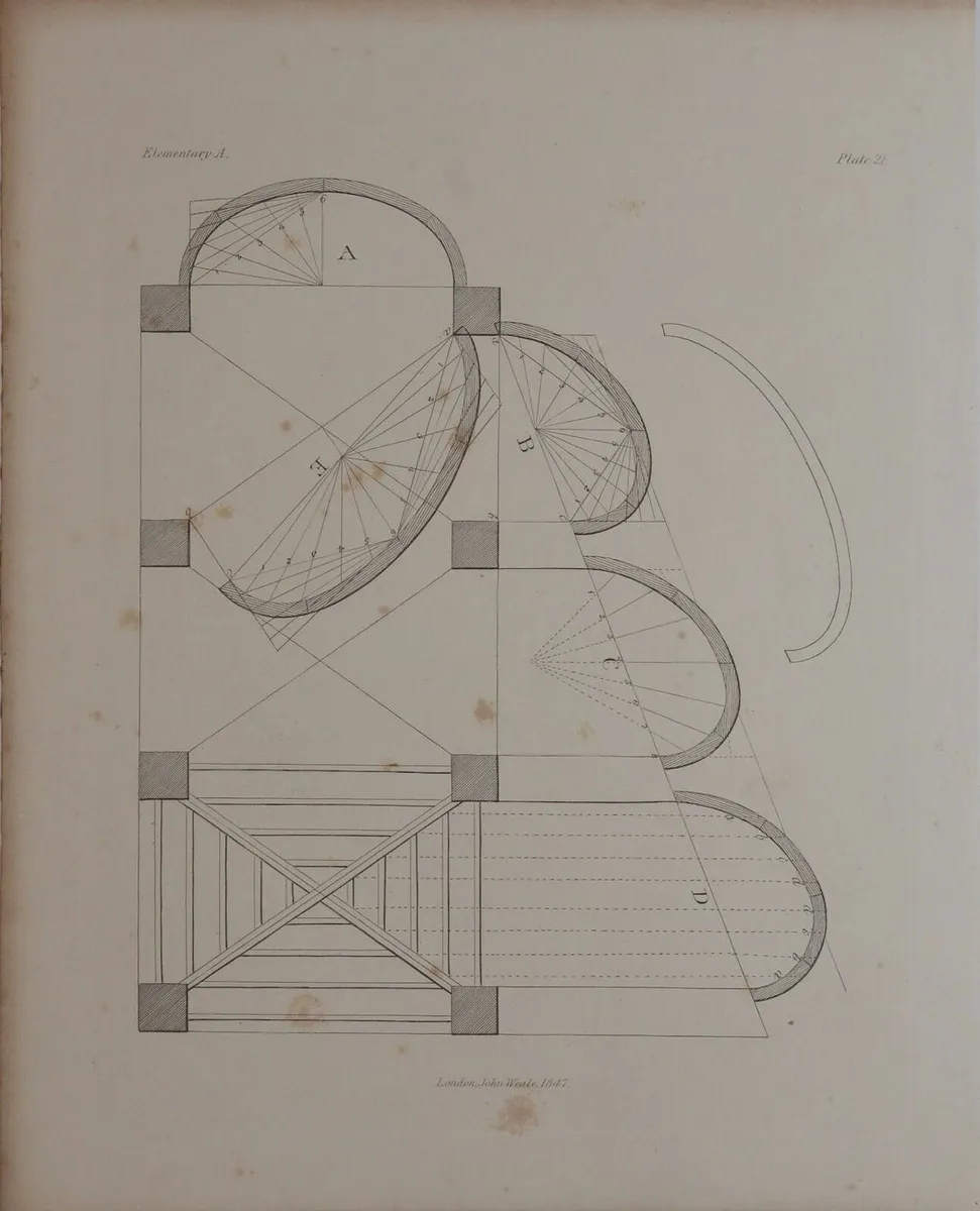 1849 Antique Carpentry Print Nicholls Plate 21