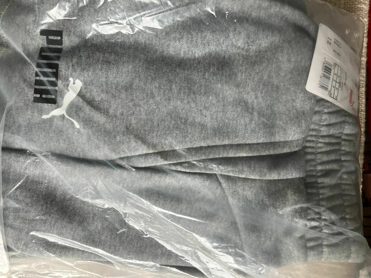 Puma Grey & Navy Joggers (Men's size S) - Image 2