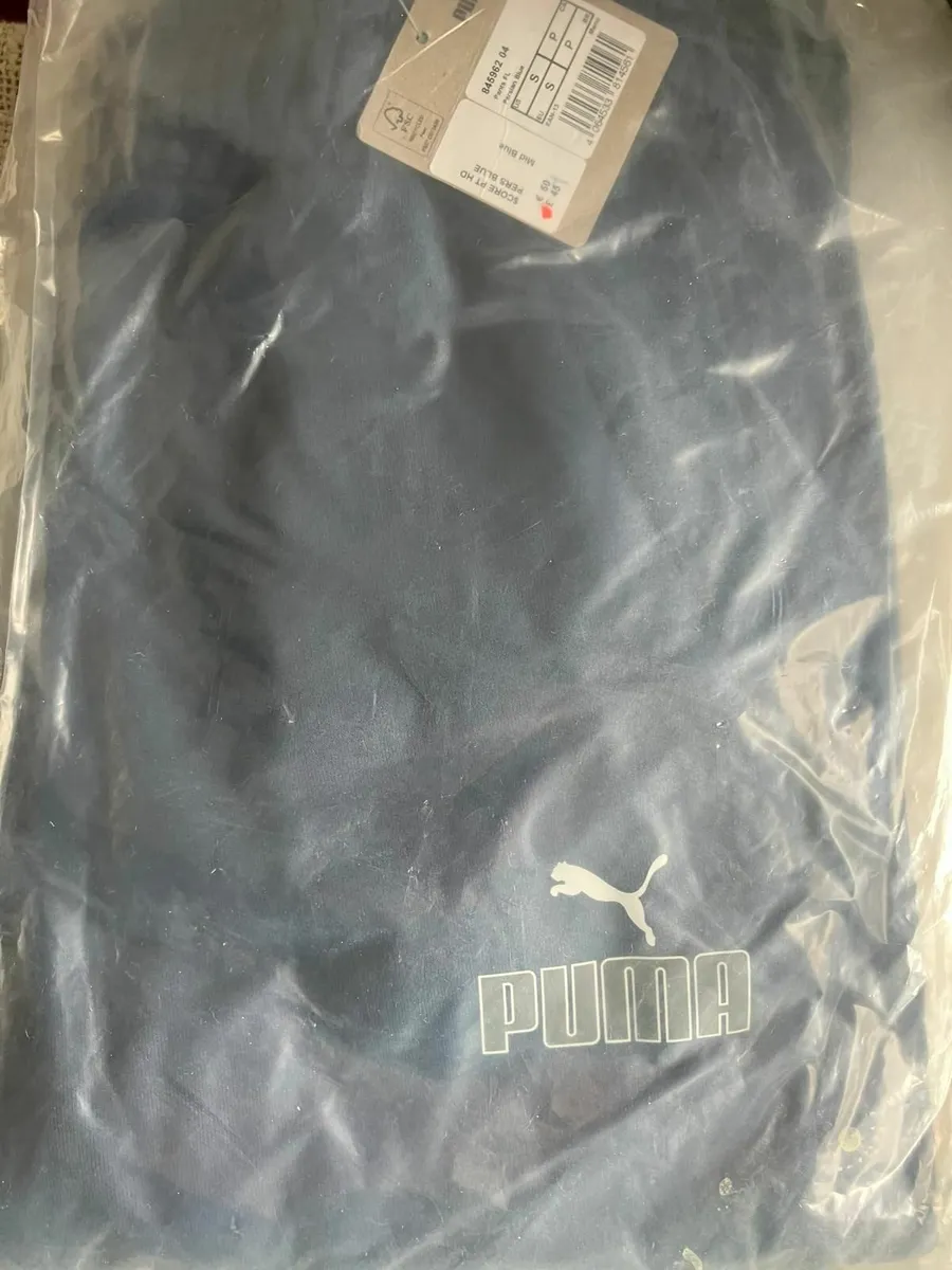 Puma Grey & Navy Joggers (Men's size S) - Image 3