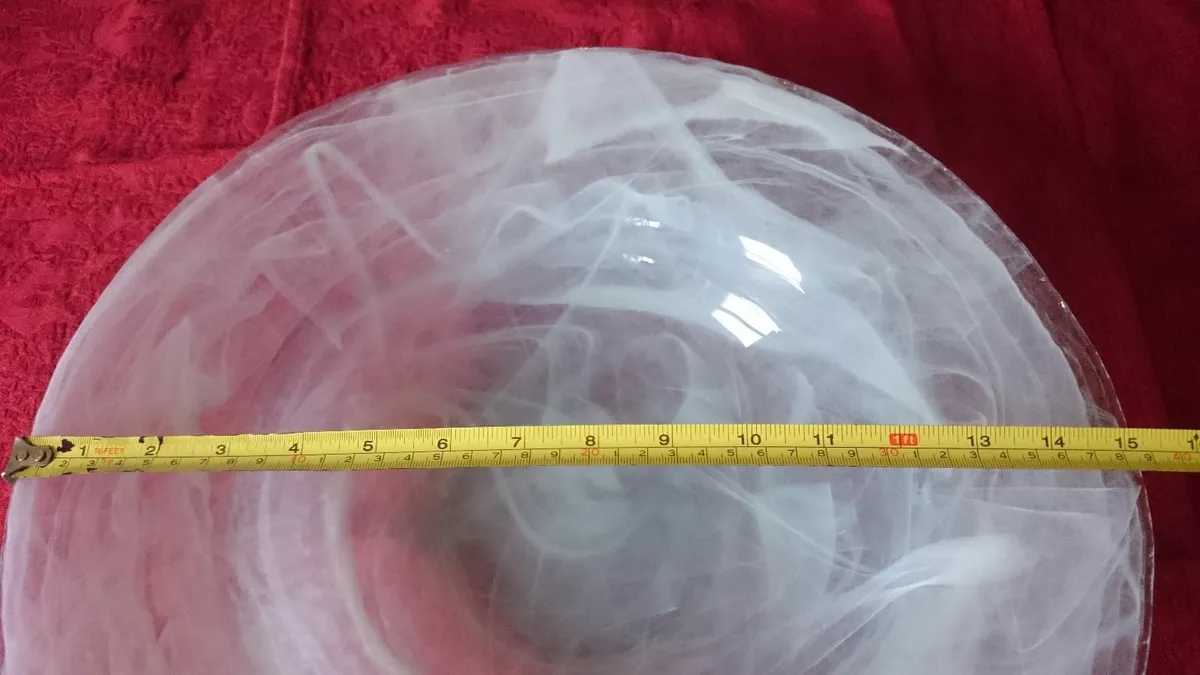 15.25" Wide Murano Style Glass Centerpiece Bowl - Image 2