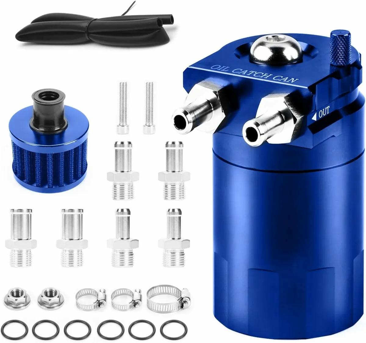 300 ml Aluminum Oil Catch Breather Can Auto, Univ