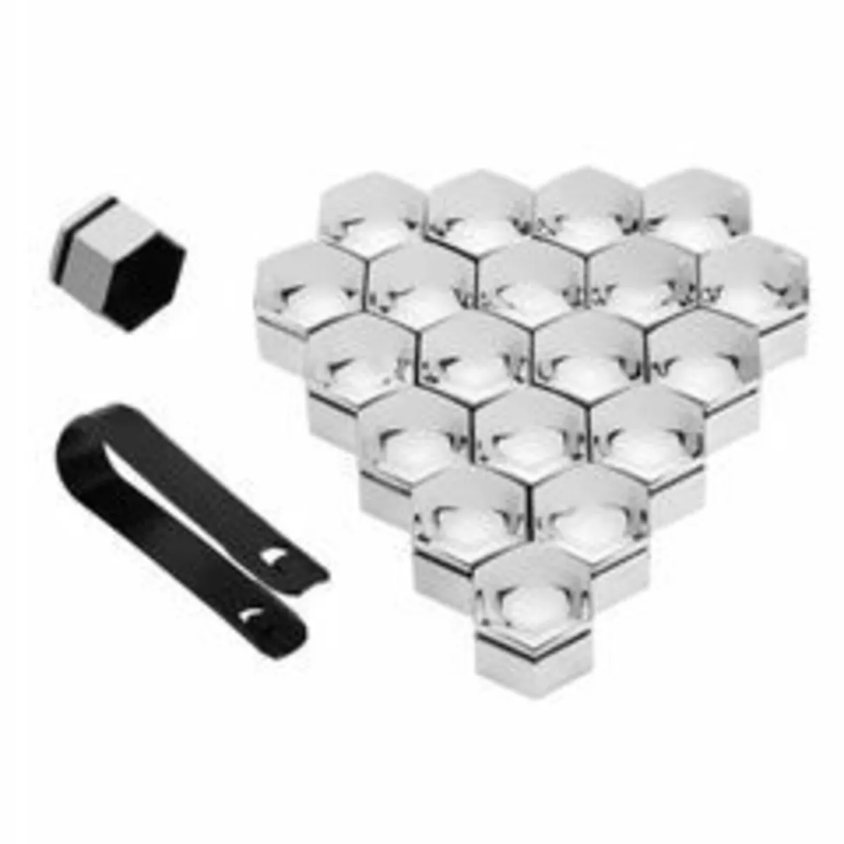 20pcs 17 mm Anti-Rust Chrome Glossy ABS Auto Trim