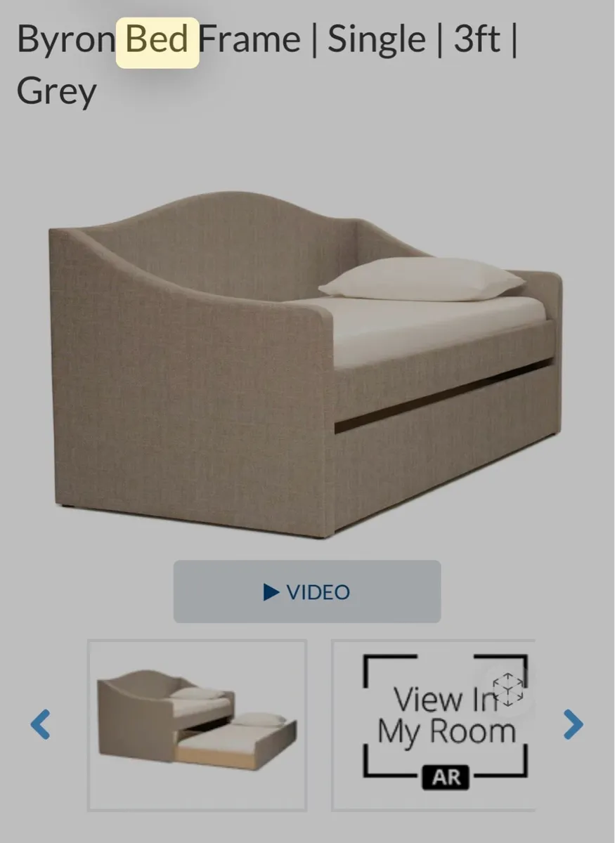 Single bed frame without mattress - Image 1