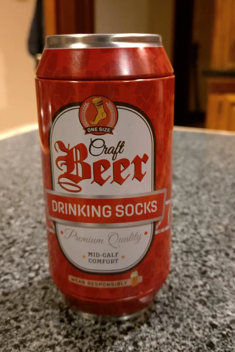 DRINKING SOCK IN A TIN/CAN (BRAND NEW). - Image 2