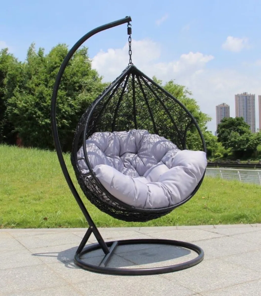 NEW RATTAN HANGING SWING EGG CHAIR - DELIVERY - Image 2