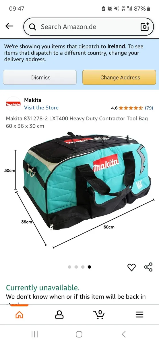 Makita 831278-2 LXT400 Heavy Duty Tool Bag - Image 1