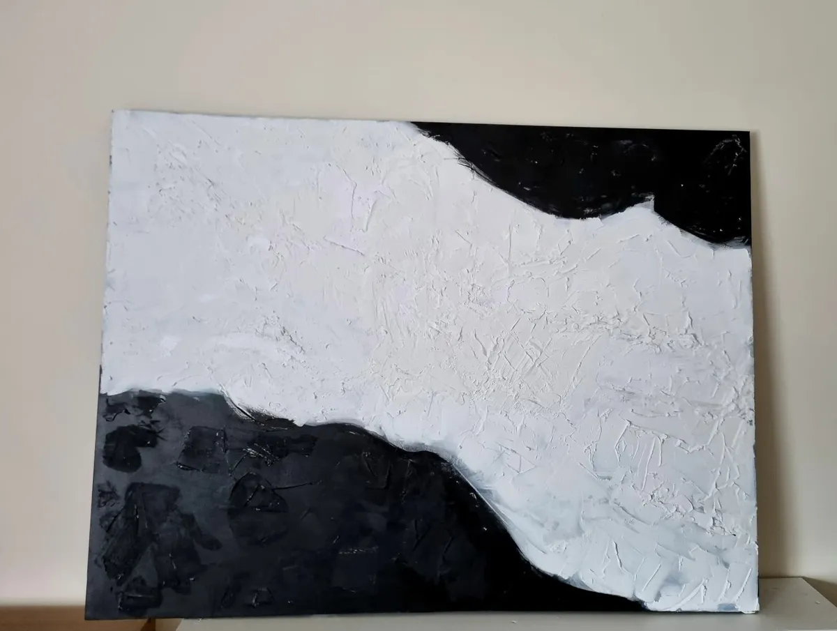Large black and white canvas picture 120x90cm - Image 3
