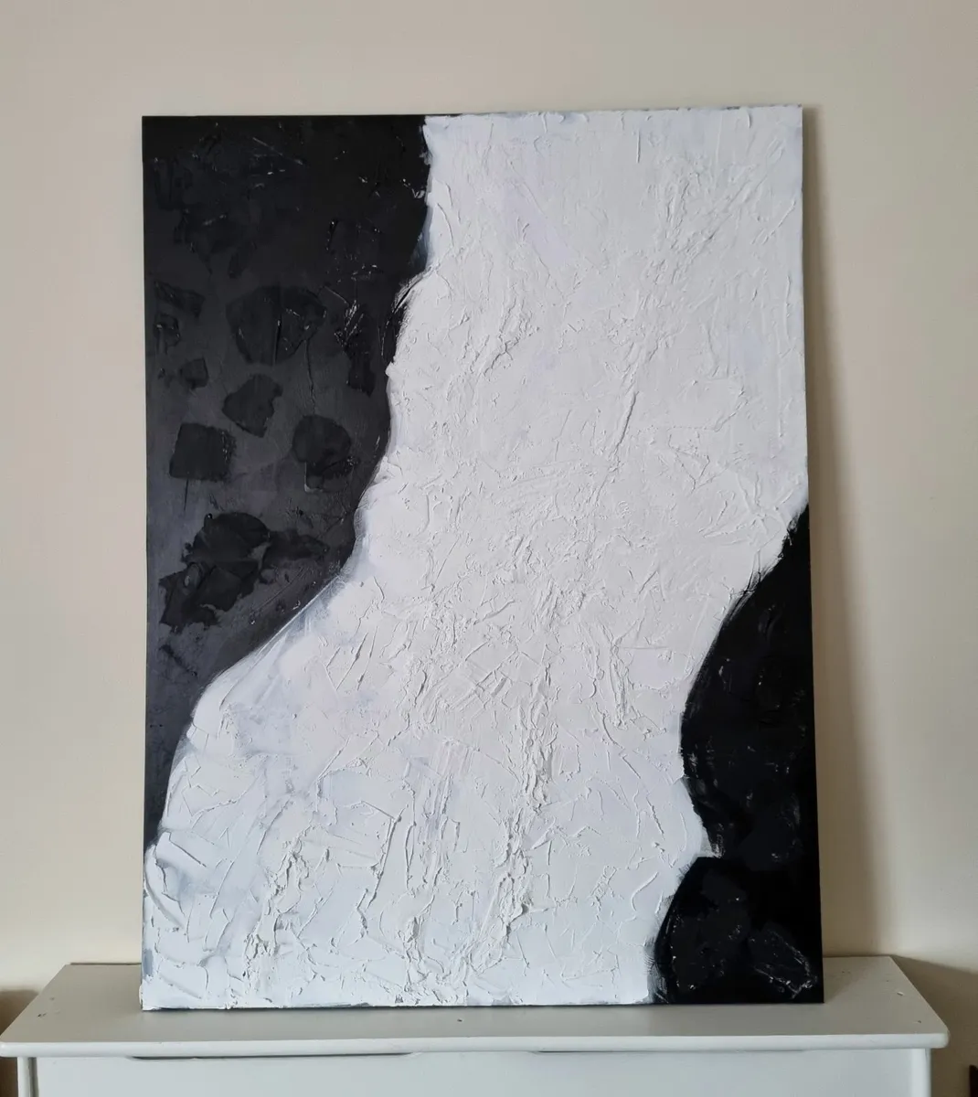 Large black and white canvas picture 120x90cm - Image 1