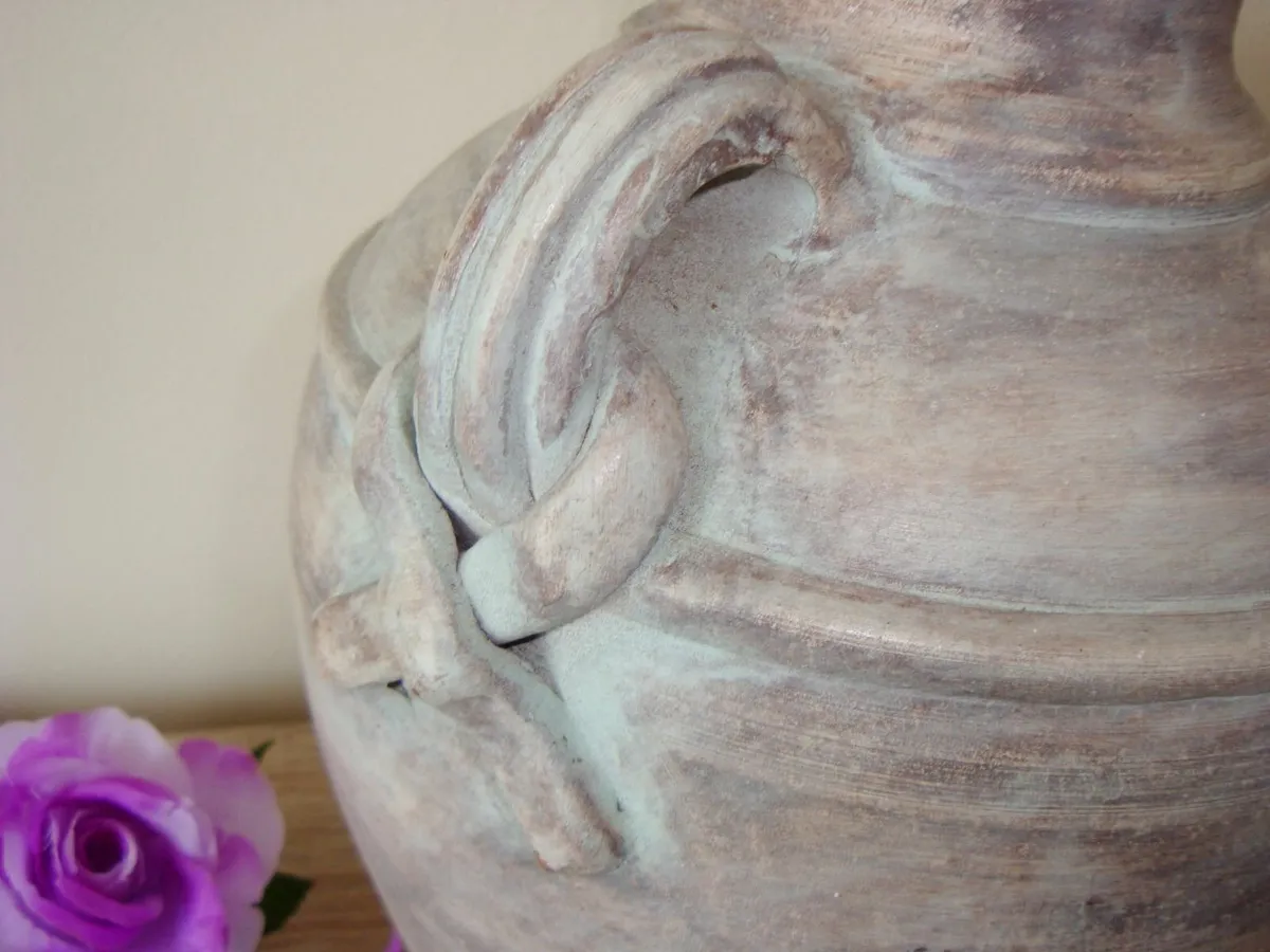 Shabby chic vase rustic with handles - Image 2