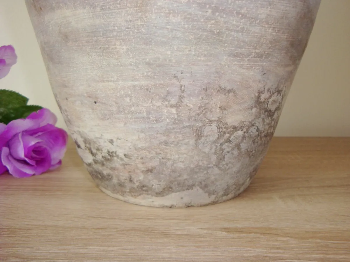 Shabby chic vase rustic with handles - Image 3
