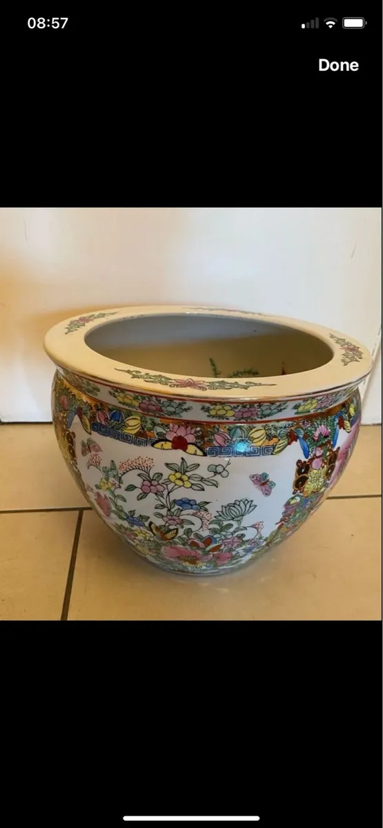 Vintage Large Chinese Famille Rose Planter - Image 1