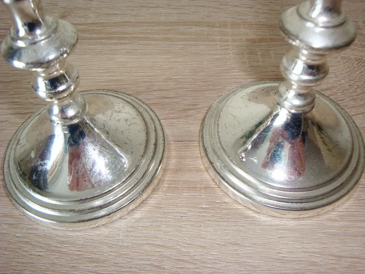 Silver candle holders - set of two - Image 2