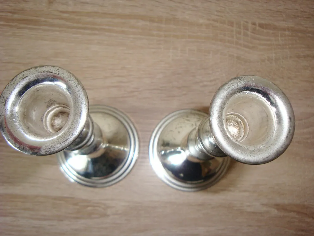 Silver candle holders - set of two - Image 3