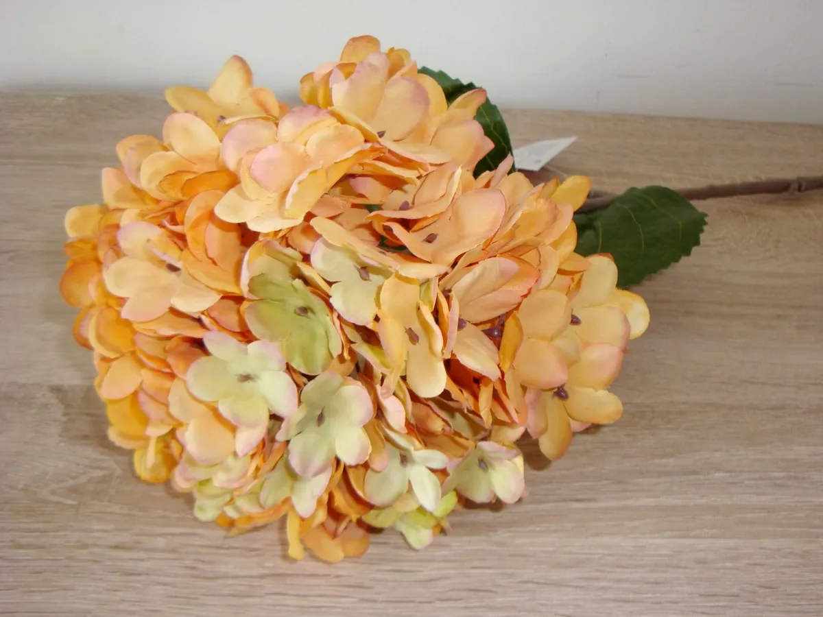Hydrangea orange autumn stems - set of 5 - NEW - Image 3