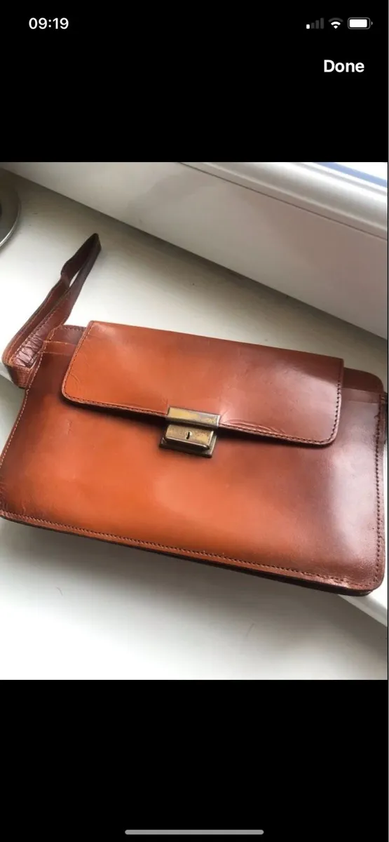 Leather Wrist /Clutch Bag - Image 1