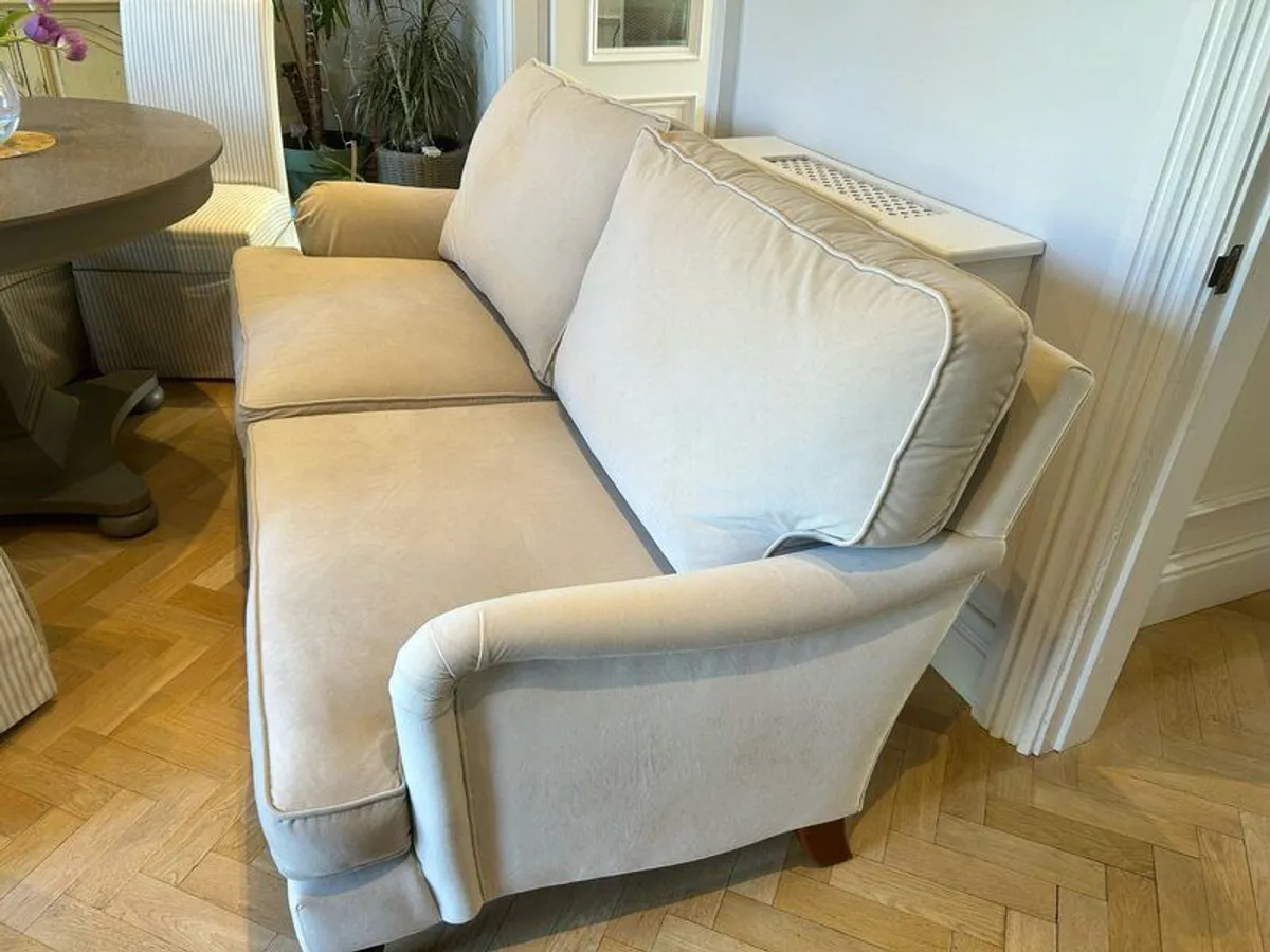 Velvet 3 seater sofa - Image 1