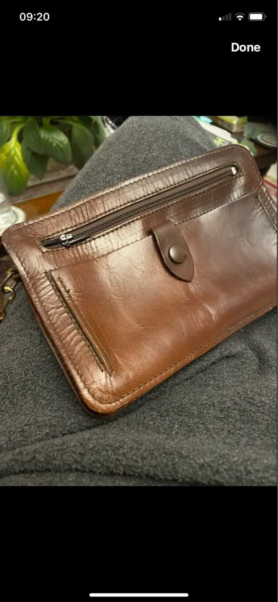 Leather Wrist Bag - Image 1