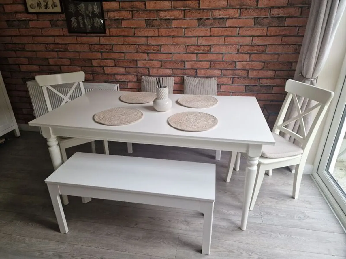 Dining Table & Benches - Image 1