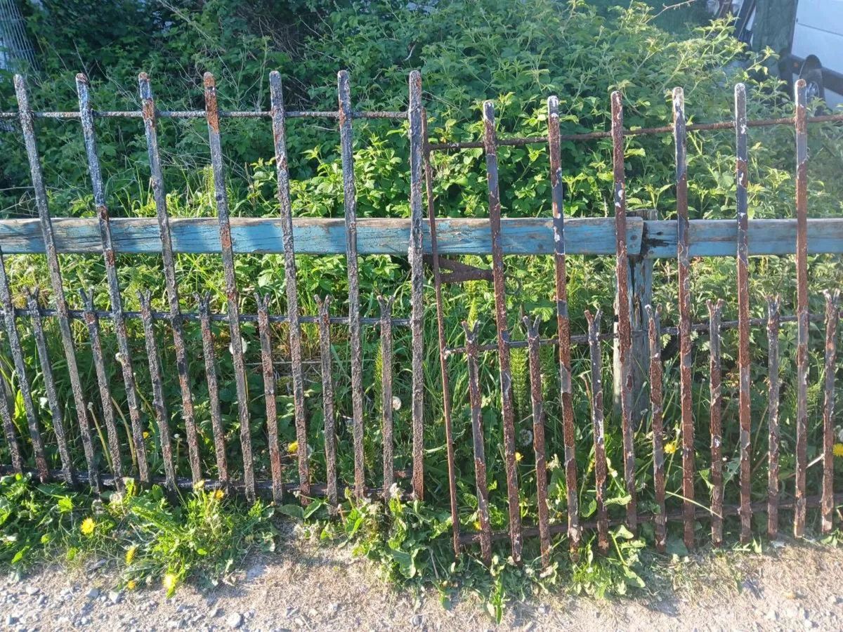8 ft wrought iron hand forged gates - Image 1