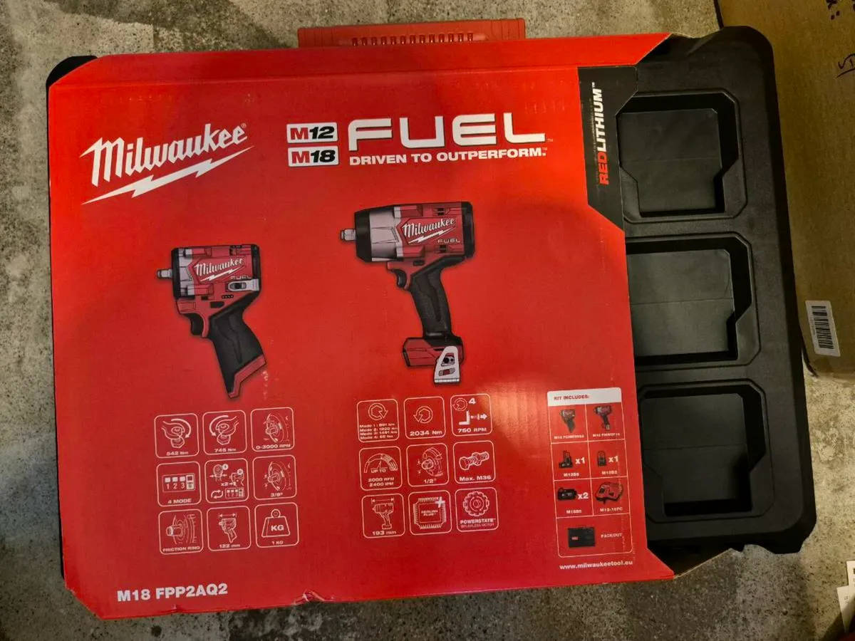 Milwaukee M18FPP2AQ2-564P Impact Wrench Power Pack - Image 1