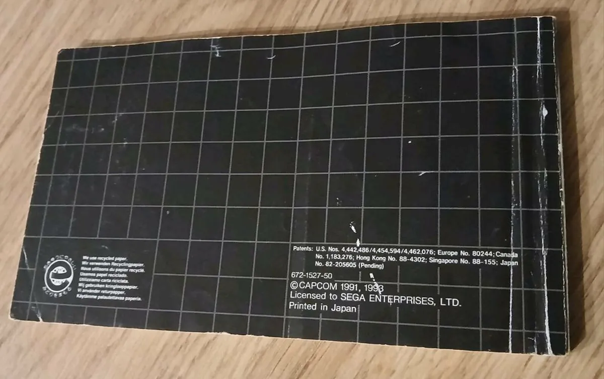 Street Fighter 2 Sega Megadrive Instruction Manual - Image 4