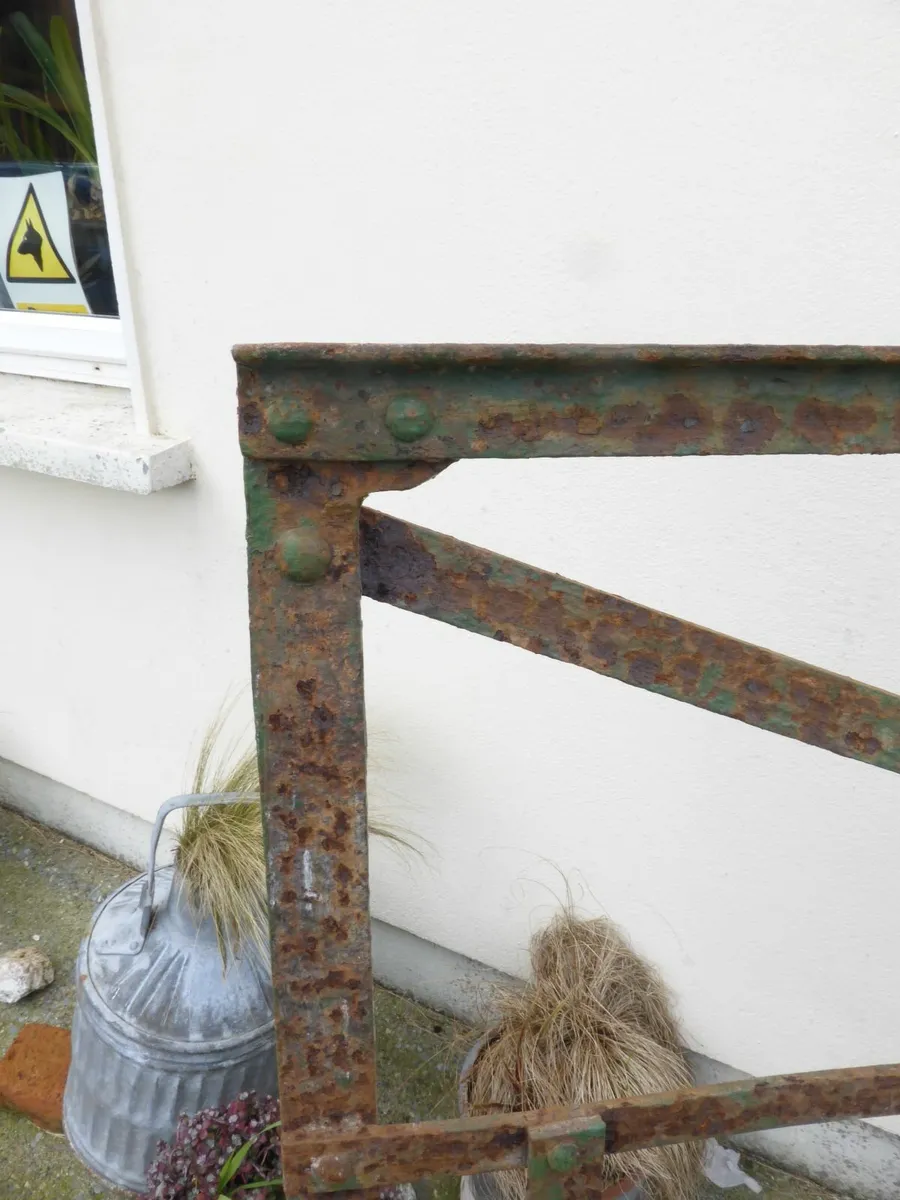 Old Hand Forged Riveted Antique Field Gates - Image 3