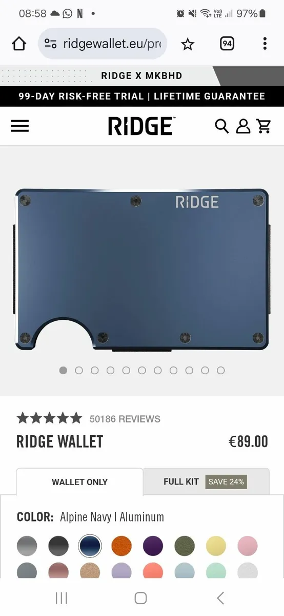 Ridge Metal Wallet - Image 1