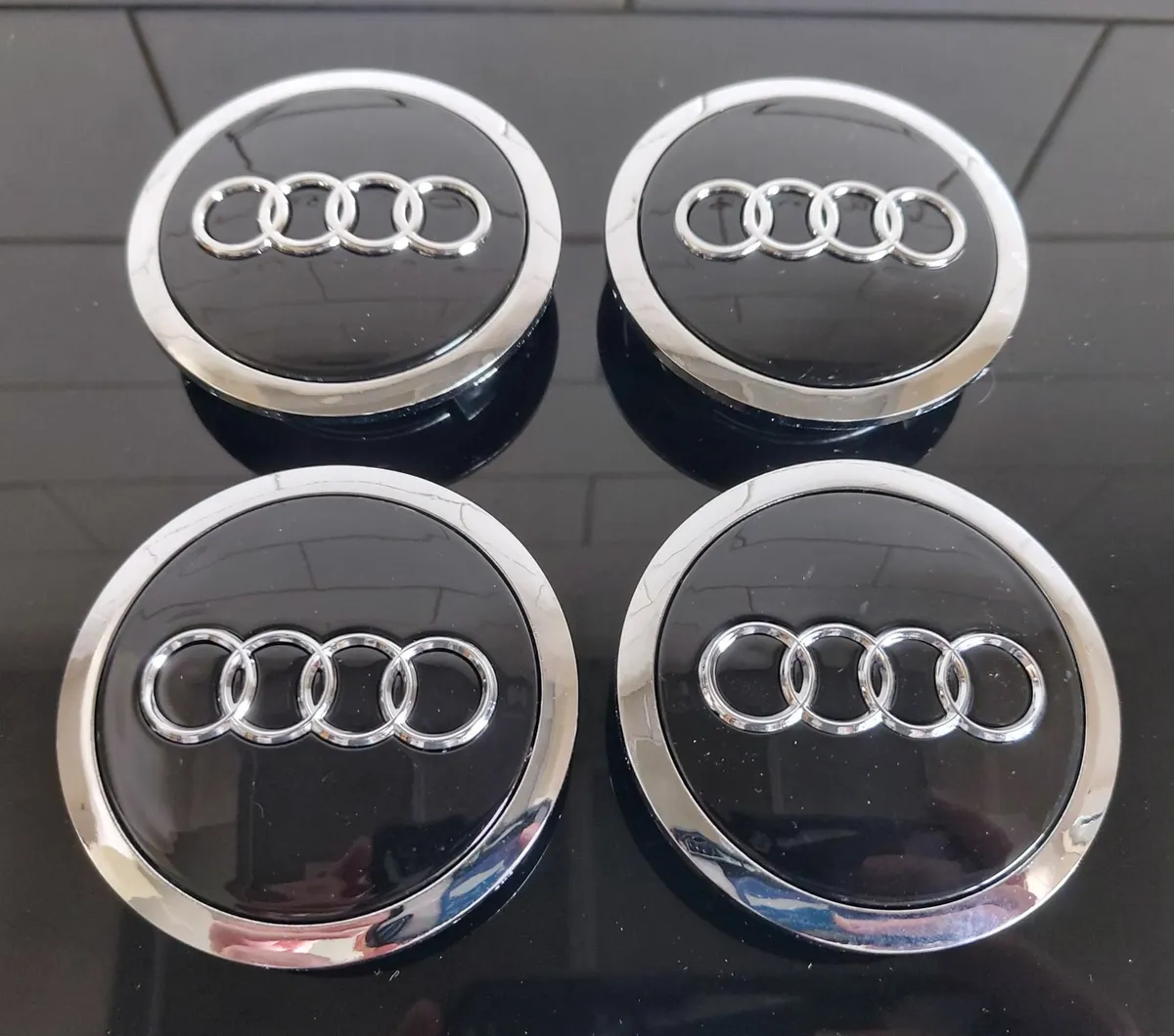 4 x NEW Black Audi Centre Caps (69mm) - FREE POST - Image 2